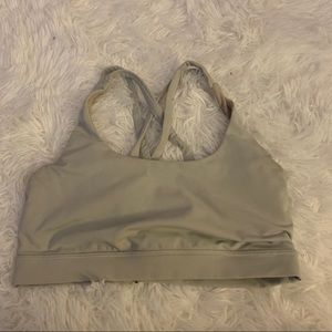 grey lululemon strappy sports bra